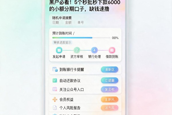 黑户必看!5个秒批秒下款6000的小额分期口子,缺钱速撸