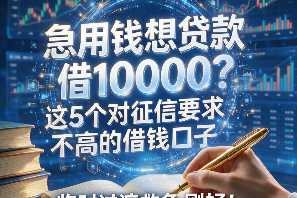 急用钱想贷款借10000？这5个对征信要求不高的借钱口子，临时过渡救急刚好！