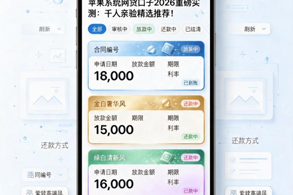 苹果系统网贷口子2026重磅实测:千人亲验精选推荐!