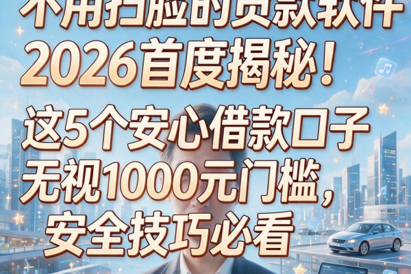 不用扫脸的贷款软件2026首度揭秘！这5个安心借款口子无视1000元门槛，安全技巧必看