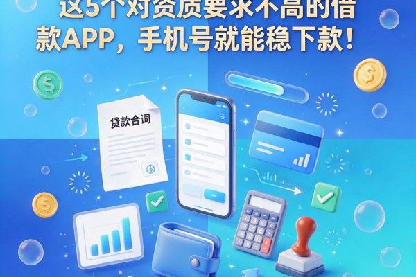 手机号借钱有没有?这5个对资质要求不高的借款APP,手机号就能稳下款
