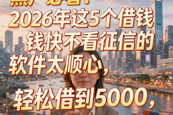 黑户必看!2026年这5个借钱快不看征信的软件太顺心,轻松借到5000