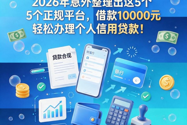刚满18岁必看!2026年意外整理出这5个正规平台,借款10000元轻松办理个人信用贷款