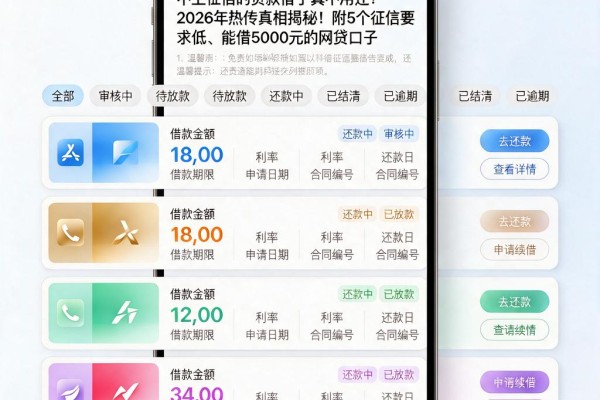 不上征信的贷款借了真不用还？2026年热传真相揭秘！附5个征信要求低、能借5000元的网贷口子