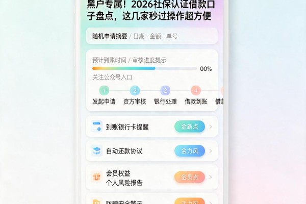 黑户专属！2026社保认证借款口子盘点，这几家秒过操作超方便