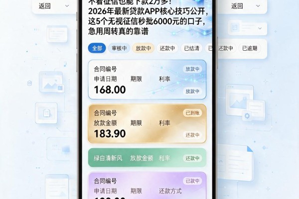 不看征信也能下款2万多!2026年最新贷款APP核心技巧公开,这5个无视征信秒批6000元的口子,急用周转真的靠谱