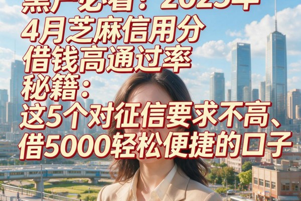 黑户必看!2025年4月芝麻信用分借钱高通过率秘籍:这5个对征信要求不高、借5000轻松便捷的口子