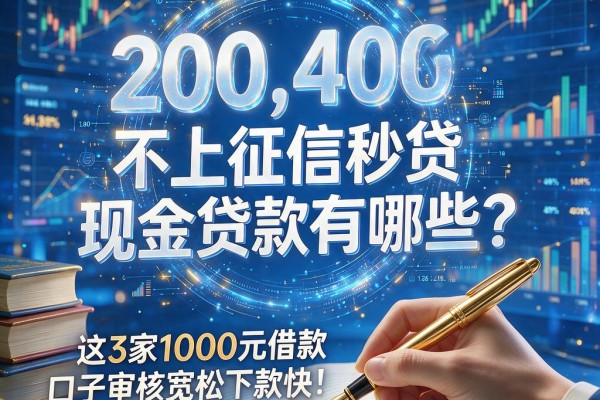 不上征信的秒贷现金贷款有哪些?这3家1000元借款口子审核宽松下款快!