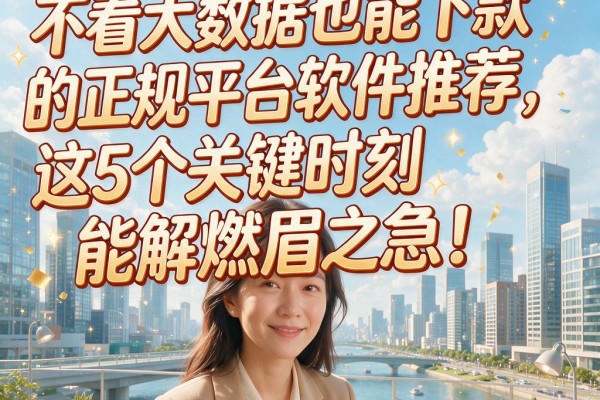 不看大数据也能下款的正规平台软件推荐,这5个关键时刻能解燃眉之急!