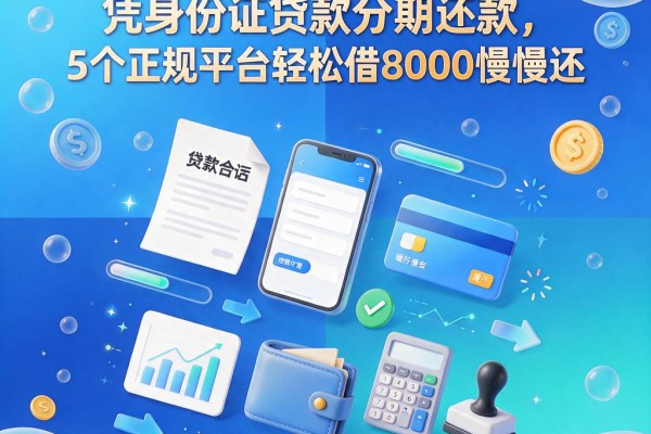 急用钱必看!凭身份证贷款分期还款,5个正规平台轻松借8000慢慢还