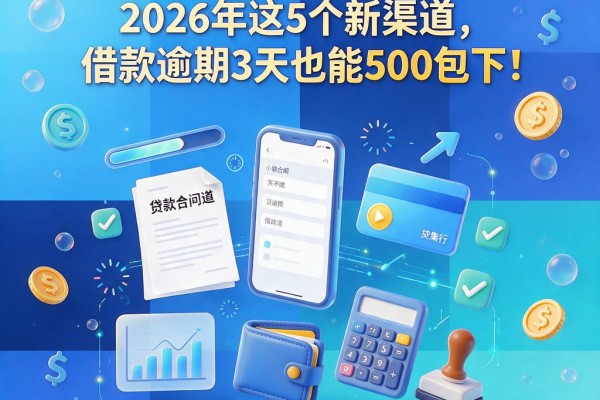 小额贷款逾期3天不用慌！2026年这5个新渠道，借款逾期3天也能500包下