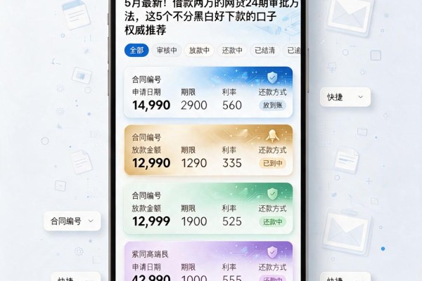 5月最新!借款两万的网贷24期审批方法,这5个不分黑白好下款的口子权威推荐