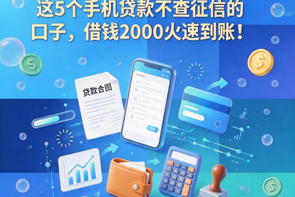 2026无视征信必下款！这5个手机贷款不查征信的口子，借钱2000火速到账！