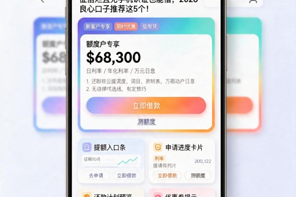 黑户贷款必看!征信黑、征信不好、征信烂且无手机认证也能借,2026良心口子推荐这5个