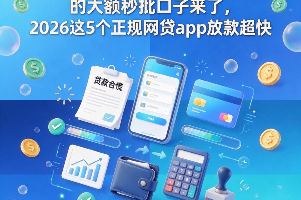 急用钱别慌!凭公积金贷款的大额秒批口子来了,2026这5个正规网贷App放款超快
