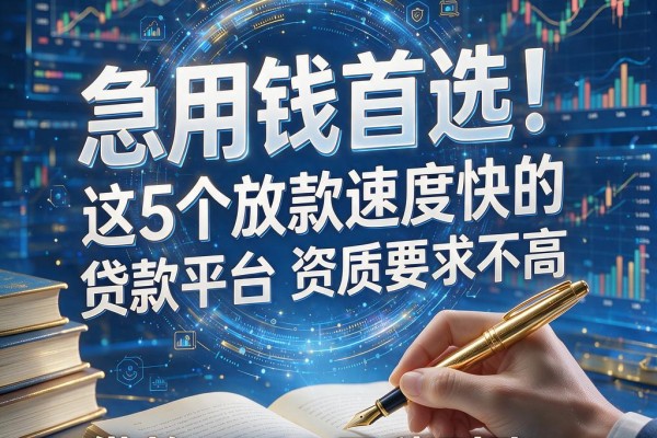 急用钱首选!这5个放款速度快的贷款平台资质要求不高,借款4000元秒到账