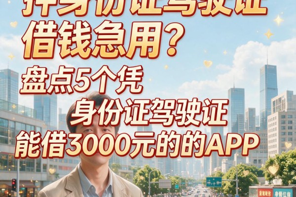 押身份证驾驶证借钱急用?盘点5个凭身份证驾驶证能借3000元的APP