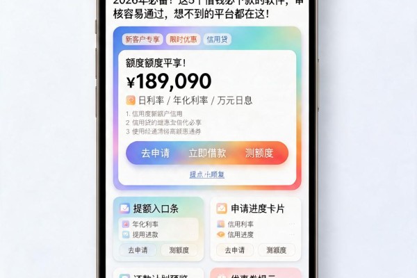 2026年必备!这5个借钱必下款的软件,审核容易通过,想不到的平台都在这!