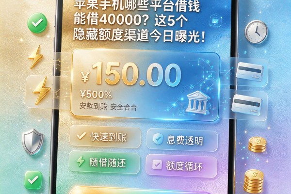 苹果手机哪些平台借钱能借40000?这5个隐藏额度渠道今日曝光!