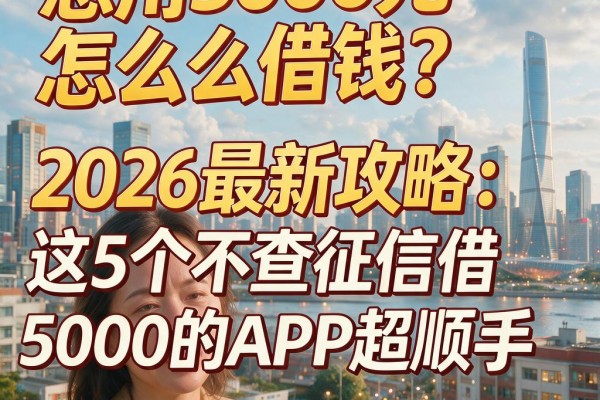 急用3000元怎么借钱？2026最新攻略：这5个不查征信借5000的APP超顺手