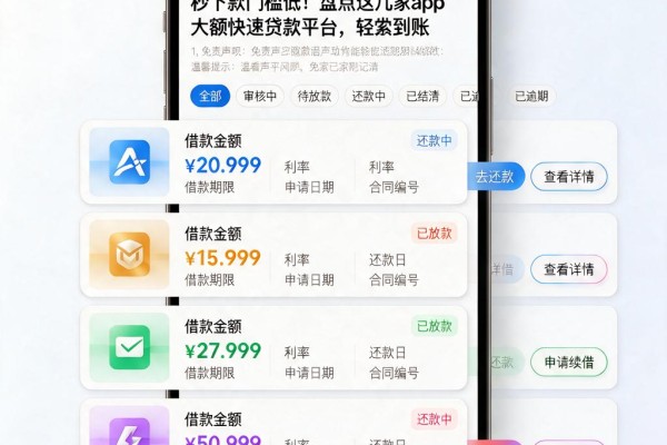秒下款门槛低!盘点这几家App大额快速贷款平台,轻松到账
