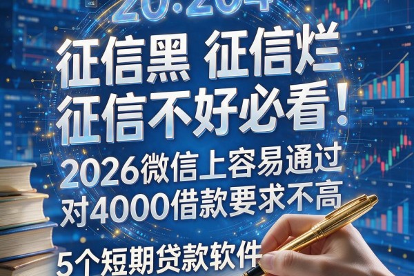 征信黑、征信烂、征信不好必看！2026微信上容易通过、对4000借款要求不高的5个短期贷款软件首次揭秘