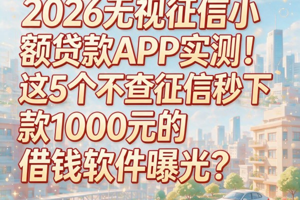 2026无视征信小额贷款APP实测!这5个不查征信秒下款1000元的借钱软件曝光