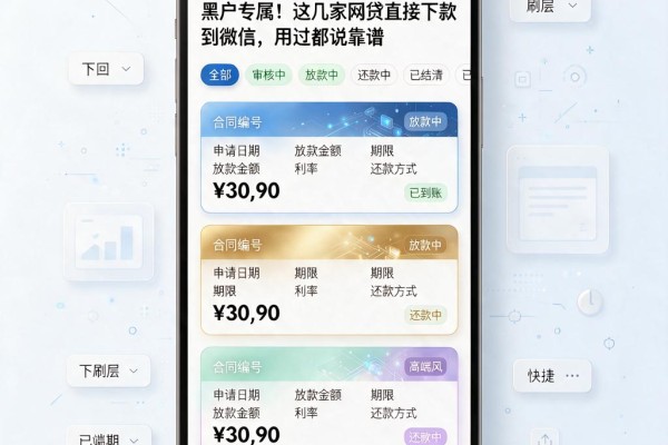 黑户专属!这几家网贷直接下款到微信,用过都说靠谱