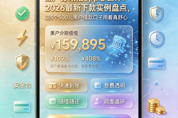 黑户分期借app怎么样?2026最新下款实例盘点,这5个500元黑户借款口子用着真舒心