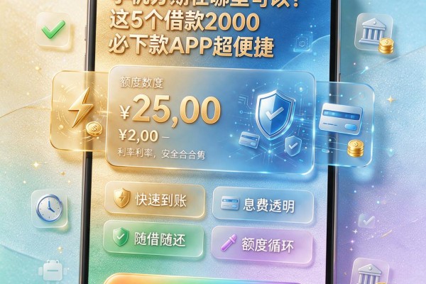 手机分期在哪里可以？这5个借款2000必下款APP超便捷