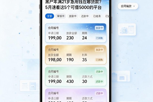 黑户年满21岁急用钱在哪贷款?5月速看这5个可借5000的平台