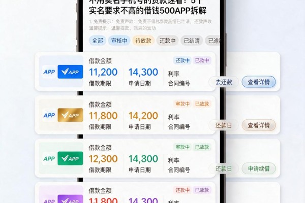 不用实名手机号的贷款速看!5个实名要求不高的借钱500APP拆解
