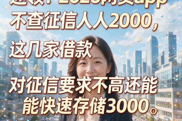 速领!2026网贷app不查征信人人2000,这几家借款对征信要求不高还能快速存储3000