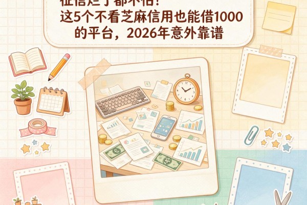 征信黑了、征信不好、征信烂了都不怕！这5个不看芝麻信用也能借1000的平台，2026年意外靠谱