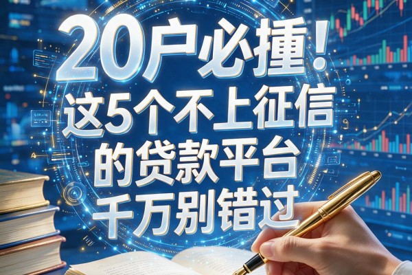 黑户必看！这5个不上征信的贷款平台千万别错过