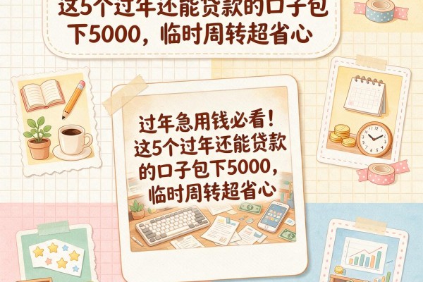 过年急用钱必看!这5个过年还能贷款的口子包下5000,临时周转超省心
