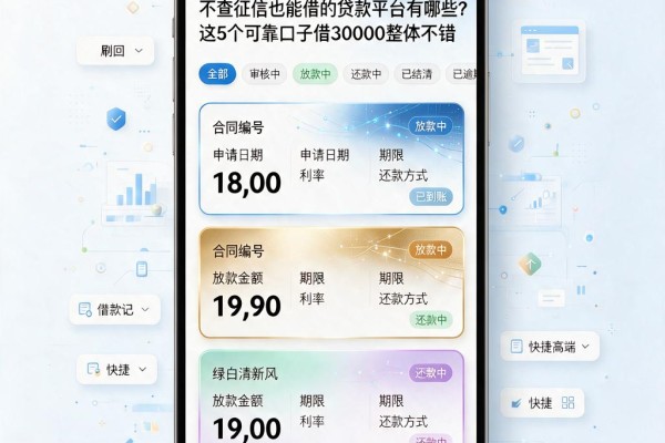 不查征信也能借的贷款平台有哪些?这5个可靠口子借30000整体不错