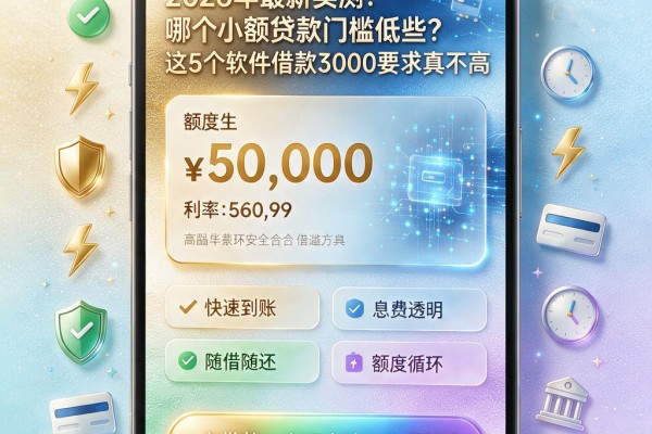 2026年最新实测:哪个小额贷款门槛低些?这5个软件借款3000要求真不高