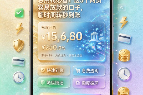 急用钱必看!这5个网贷容易放款的口子,临时周转秒到账