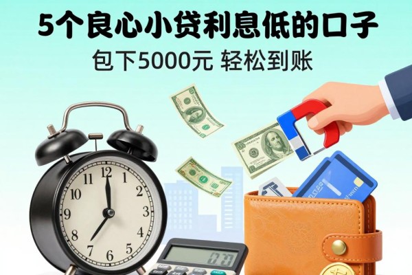 急用钱必看！5个良心小贷利息低的口子，包下5000元轻松到账
