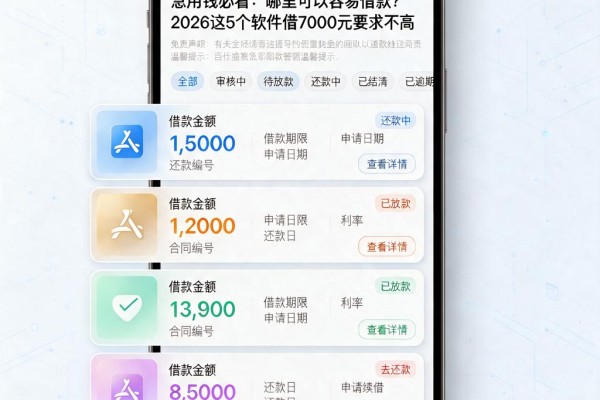 急用钱必看:哪里可以容易借款?2026这5个软件借7000元要求不高