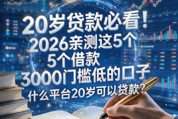 20岁贷款必看!2026亲测这5个借款3000门槛低的口子,什么平台20岁可以贷款?