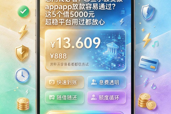 急用钱必看!哪些小额贷款app放款容易通过?这5个借5000元超稳平台用过都放心