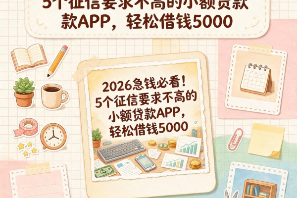 2026急钱必看!5个征信要求不高的小额贷款APP,轻松借钱5000