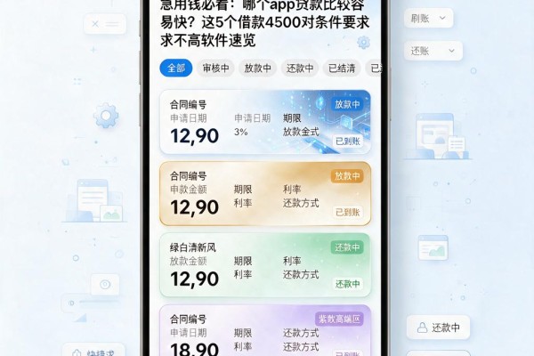 急用钱必看:哪个app贷款比较容易快?这5个借款4500对条件要求不高软件速览