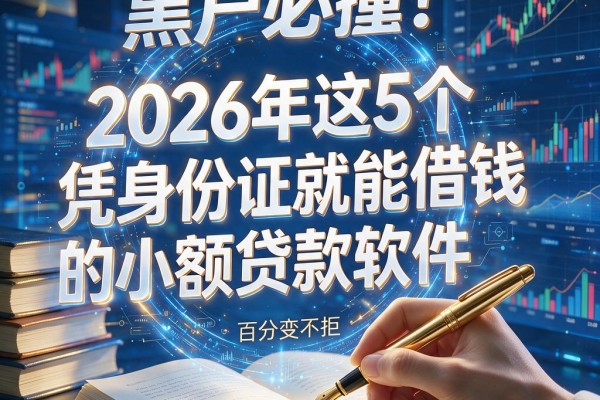 黑户必看!2026年这5个凭身份证就能借钱的小额贷款软件,百分百不拒