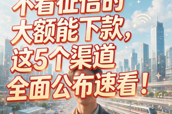 不看征信的大额能下款,这5个渠道全面公布速看!