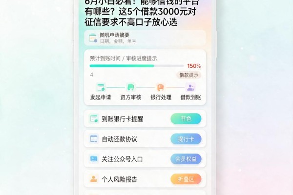 6月小白必看！能够借钱的平台有哪些？这5个借款3000元对征信要求不高口子放心选