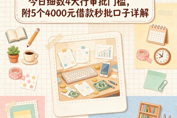 四大行贷款哪家容易审批？今日细数4大行审批门槛，附5个4000元借款秒批口子详解