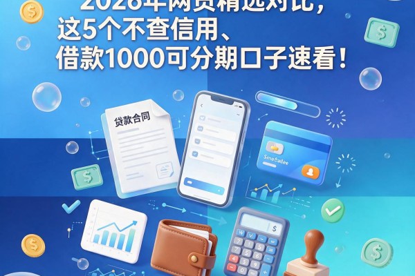 不上征信还能分期!2026年网贷精选对比,这5个不查信用、借款1000可分期口子速看